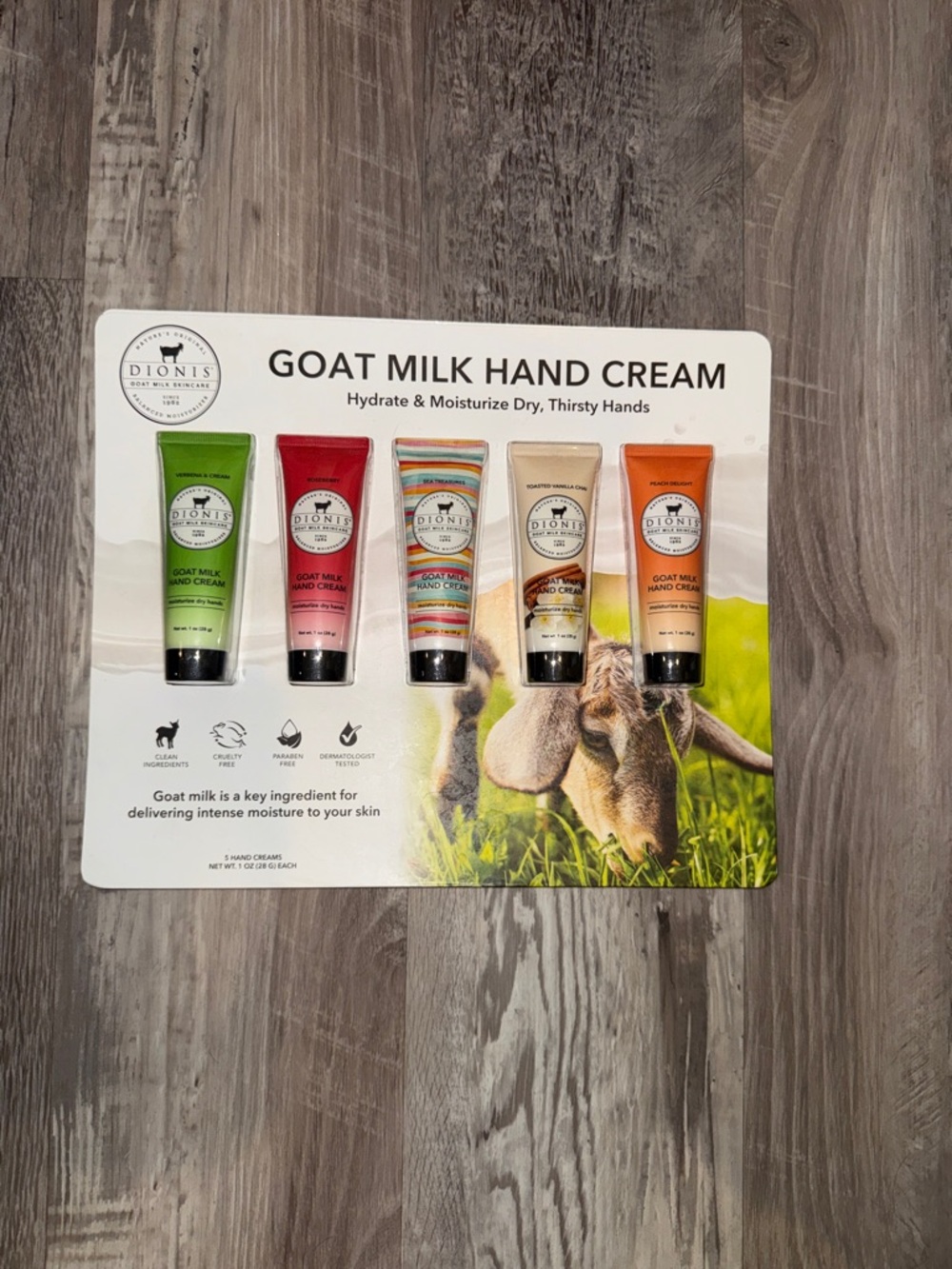 Dionis Goat Milk Hand Cream Set — Assorted Color Hydrating Tubes